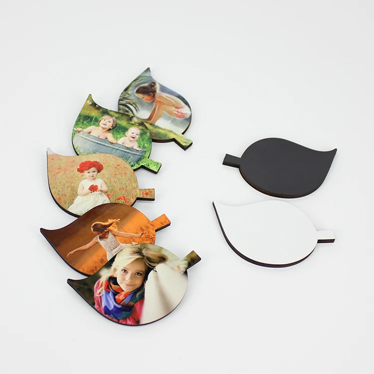 Wholesale customized shape wood DIY blank sublimation fridge magnet