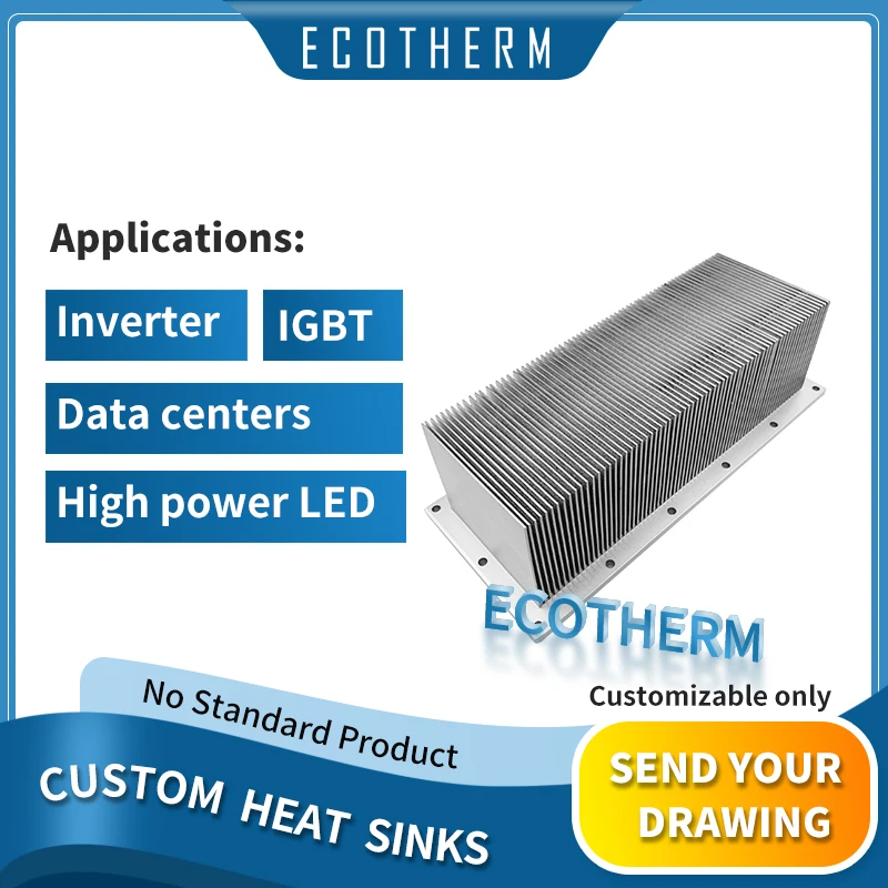 Custom factory OEM ODM 400w 300w motor inverter aluminum large skived heat sink heatsink
