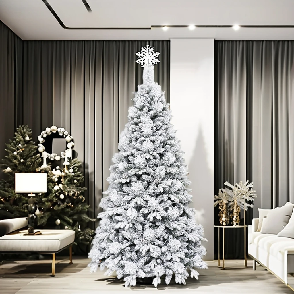 Новый дизайн navidad автоматическая Искусственная елка из ПВХ огнеупорная белая Рождественская с металлическим подставкой