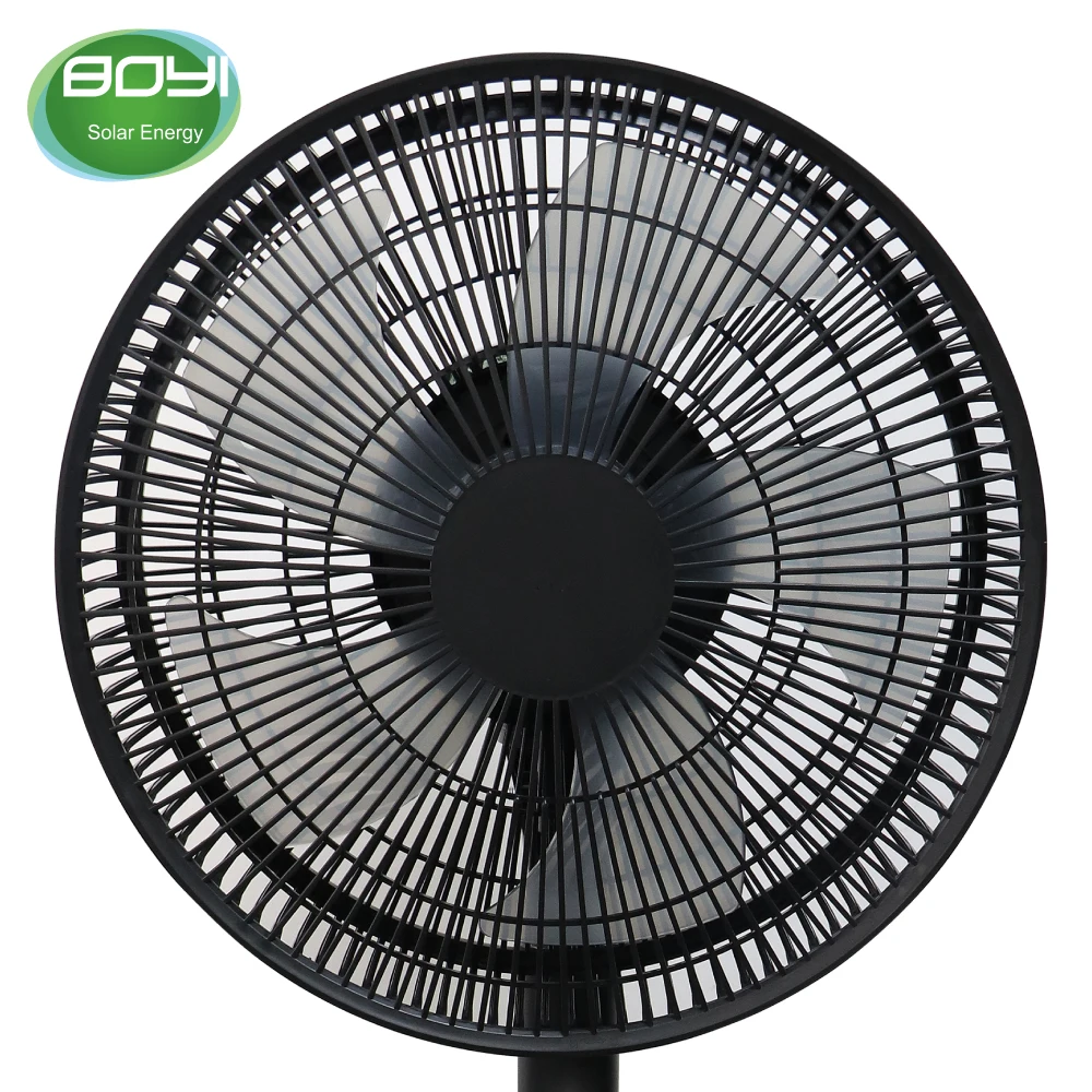 solar power 16 inch 12 inch vertical fan solar stand fan with panel