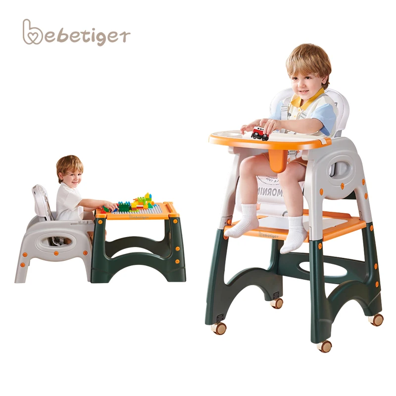 2024  3 in 1 EN 14988 furniture children playing table high chair baby feeding baby feeding high chair