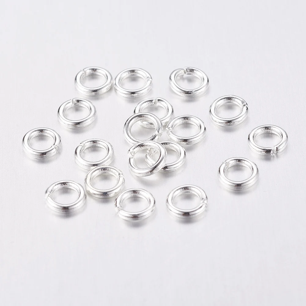 PandaHall 5mm Silver Cadmium Free & Lead Free Open Brass Jump Rings