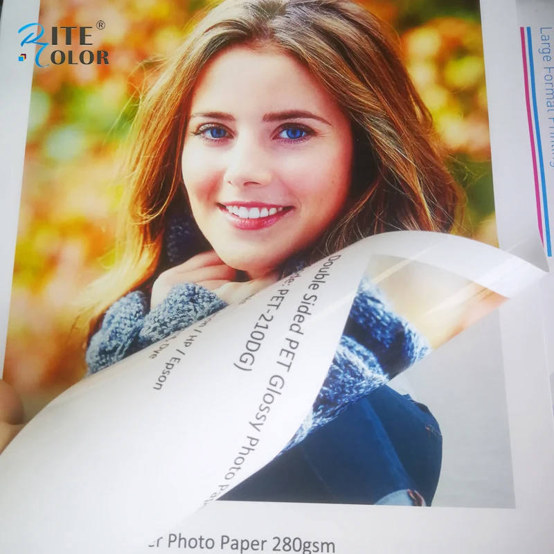 Inkjet 280gsm Double Side Lustre Photo Paper Roll for Wide Format Printers