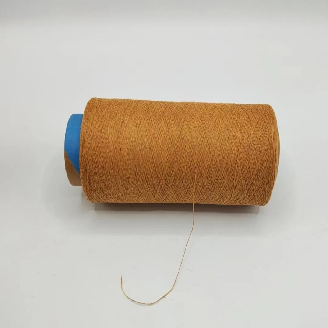 ZY Wholesale China  Brown Colored Recycled Yarn Cotton Blended Open End Colored Yarn for weaving and knitting gloves