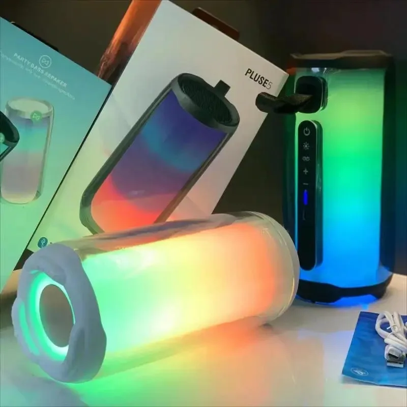 2023 Pulse6 GRB wireless  speaker  pulse 5 LED flash light waterproof speaker pulse 6 booms box flip5 flip6 mini speaker
