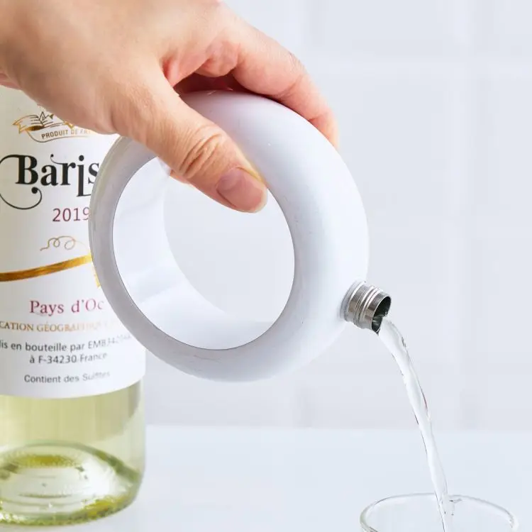 Wholesale Custom Logo Portable Stainless Steel 3.5 oz Bangle Bracelet Liquor Hip Flask for Women Gift