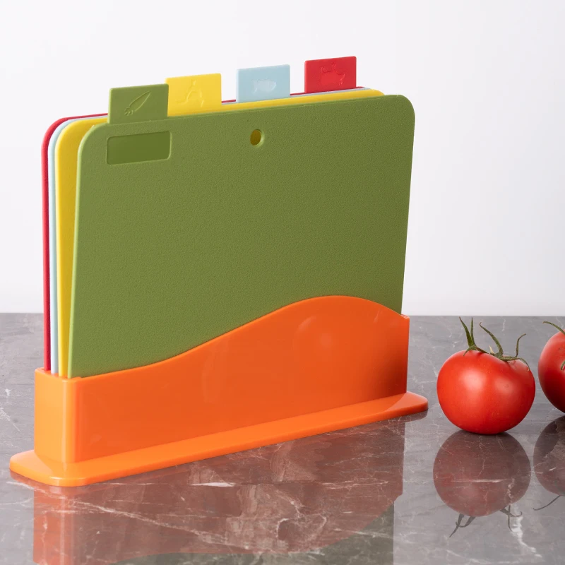 Plastic Cutting Board 4 Piece  Set Chopping Board High Quality and Classified Board Cookware PP Healthy Sterility