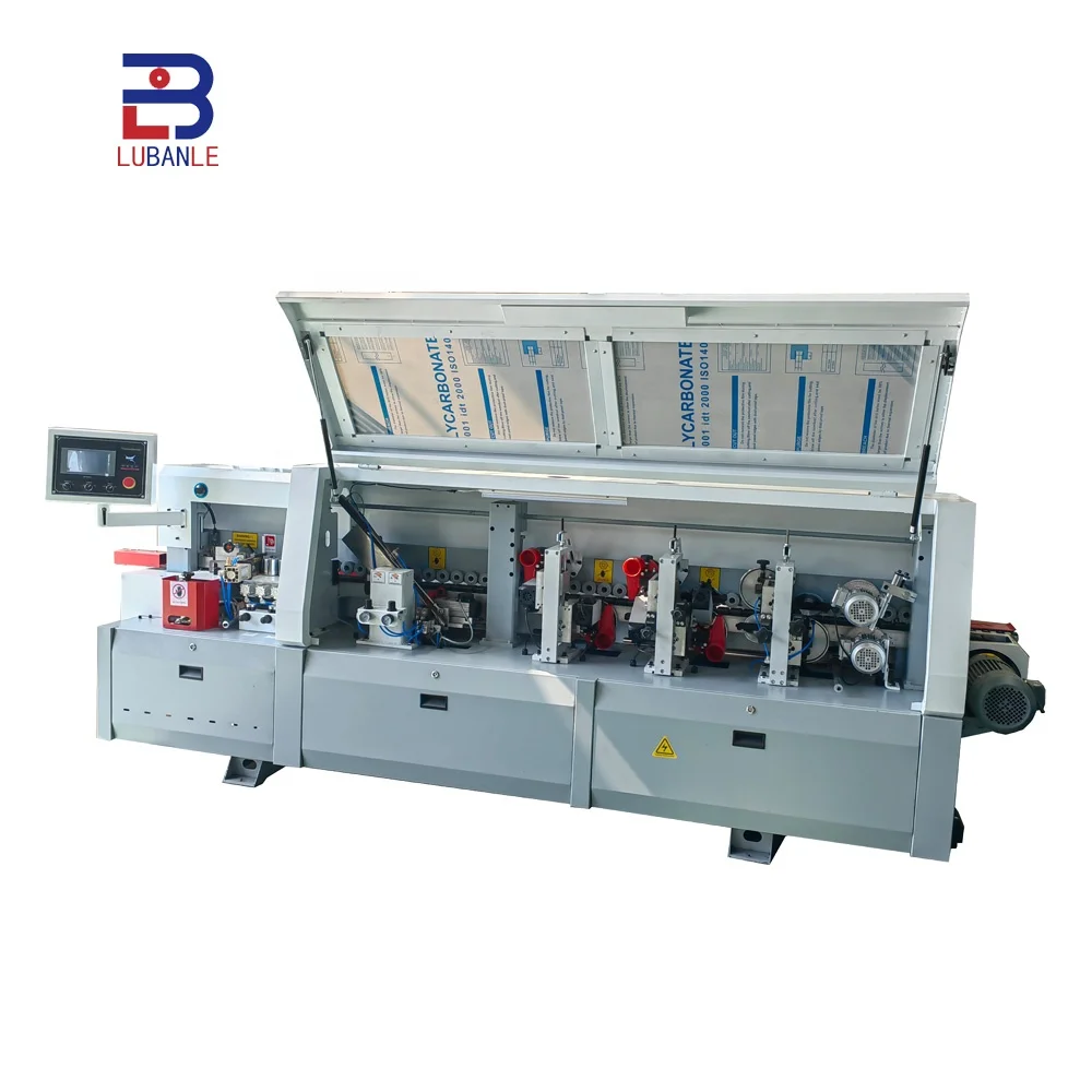 LUBANLE Automatic edge banding cutting machine with guling trimming for wood PVC MDF ABS plywood
