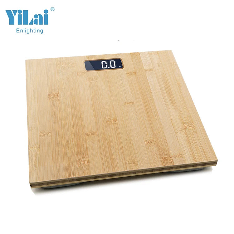 Цифровой вес тела бамбуковые весы для ванной комнаты, 180 кг бамбуковые электронные весы