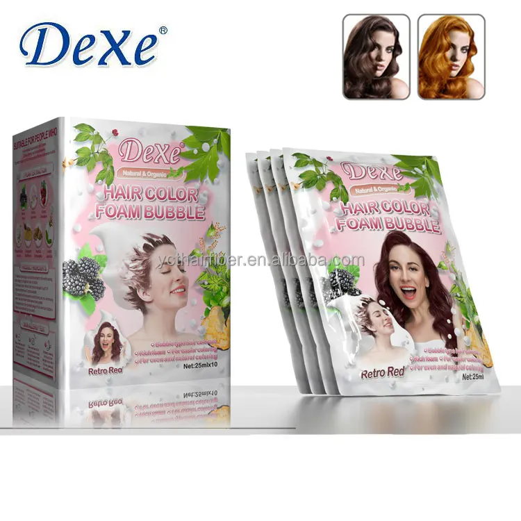 Dexe top supplier fast wash black hair shampoo 5 minutes anti gray hair black color shampoo