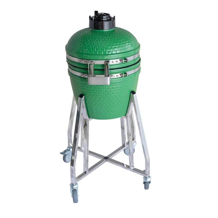 High Quality Green Ceramic Bbq Stove Portable Clay Stove Grill
