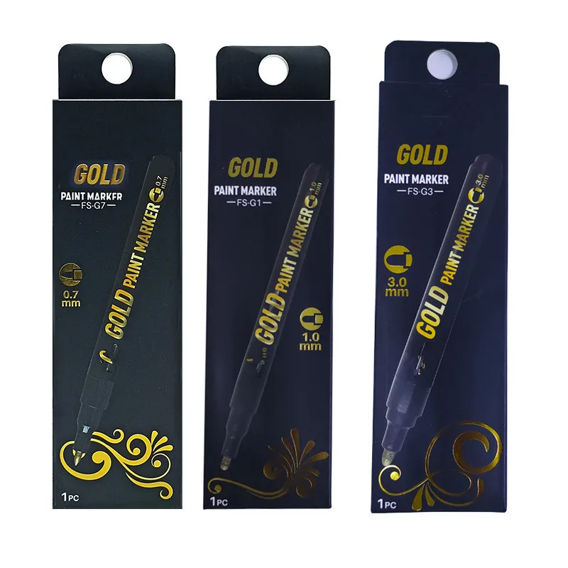 Hot Selling Oil Based Paint Marker Gloss Copper Liquid Mirror Chrome Marker Pen for Model Rock Metal Any Surface