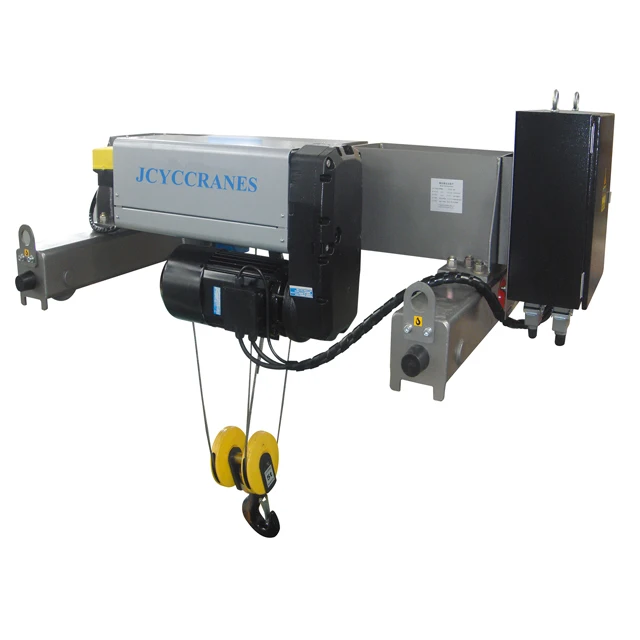 Double girder European quality overhead crane trolley electric cable hoist