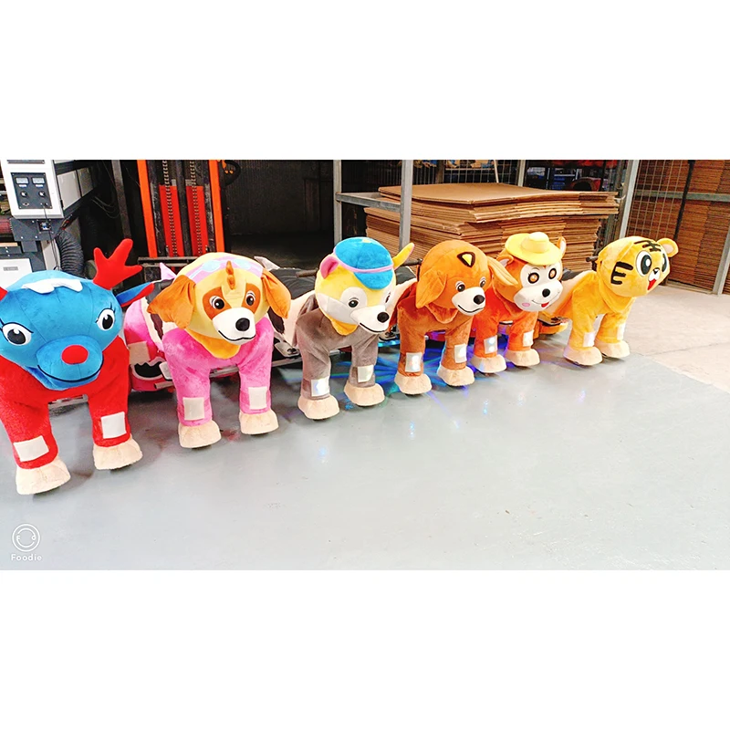 Электрический музыкальный игрушечный плюшевый автомобиль для животных детей развлекательный центр