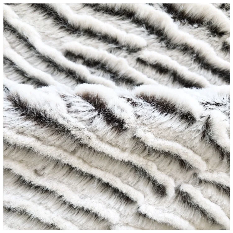  100% полиэстер искусственные волосы плюшевая ткань жаккард оптовая продажа длинный ворс матовый искусственный мех