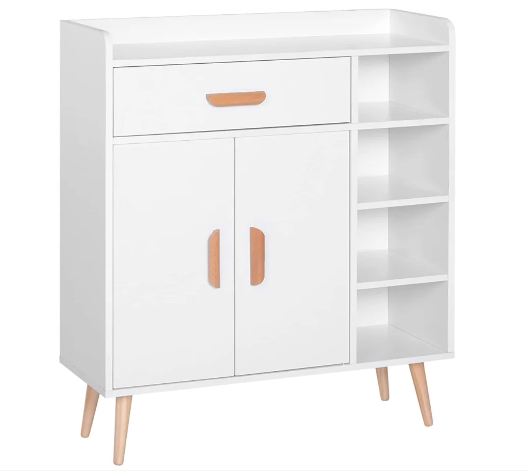 Cheap price Solid wood legs two doors Cabinet Drawers four tiers