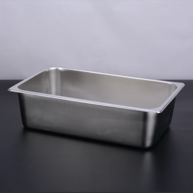 Ice Cream Gn Pan 1/9 1/6 2/3 Stainless Steel Steam Table Food Pan Gn Catering Buffet Container Tray Gastronorm For Restaur