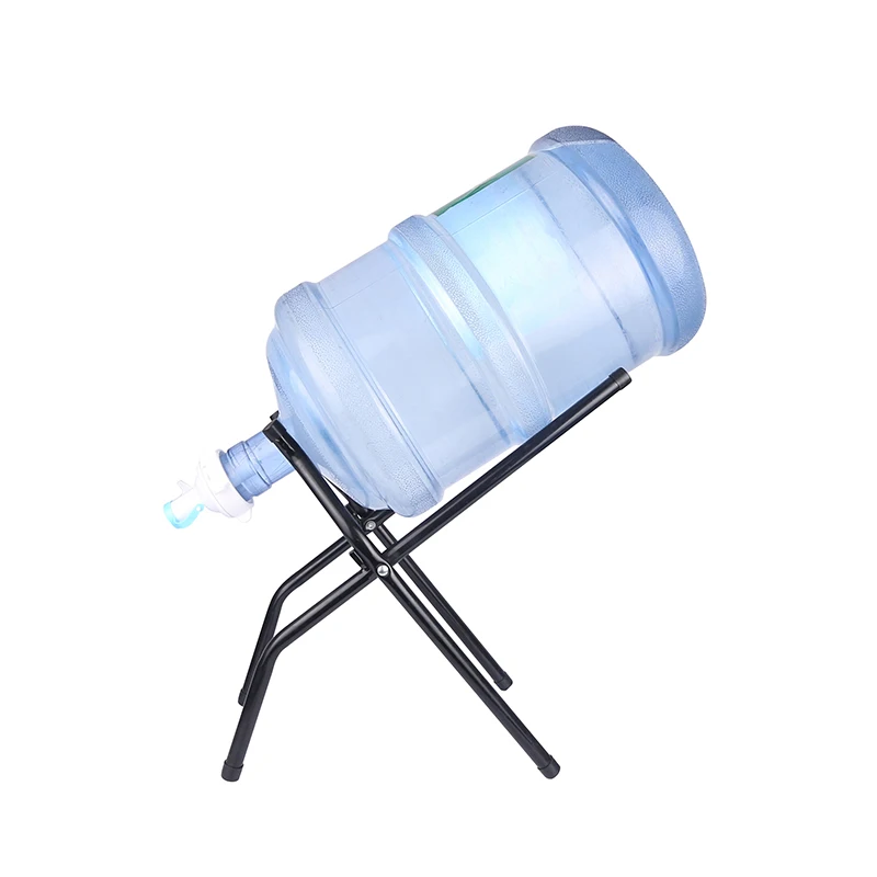 Черная Складная подставка для бутылки с водой, свободные клапаны, 5 галлонов, подставка для бутылок с минеральной водой, портативная бутылка для воды из нержавеющей стали
