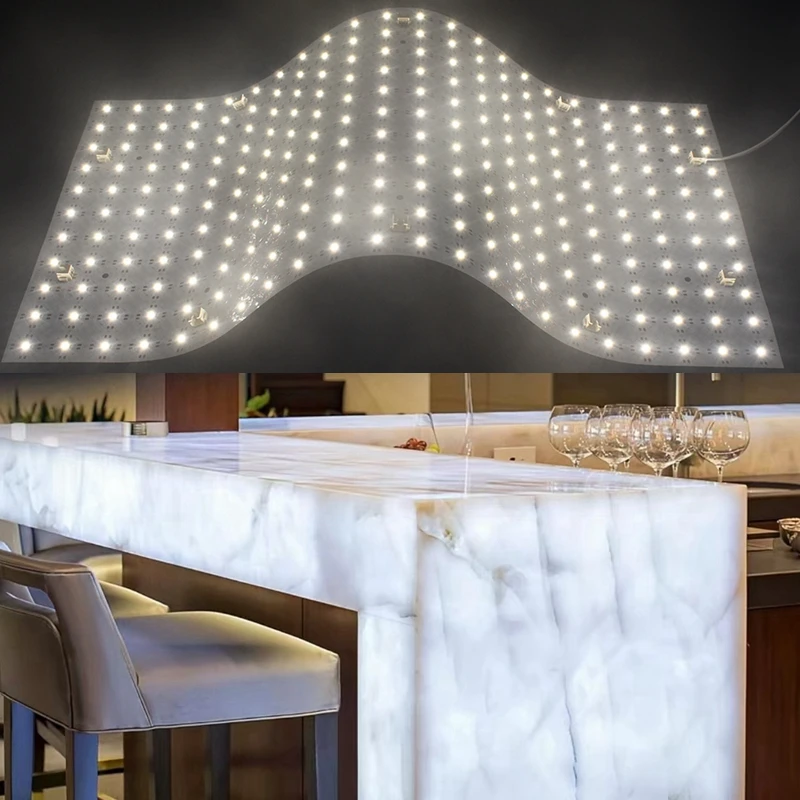 Распродажа гибкие светодиодные световые листы DC24V теплые белые холодные панели CCT RGB RGBW RGBCCT для мраморной подсветки