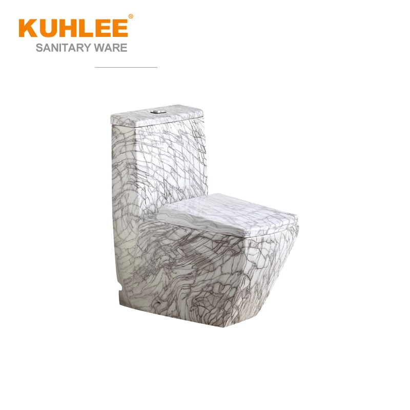 Factory P Trap S Trap Square Toilet Stone Marble Color Design Washdown One Piece WC Toilet