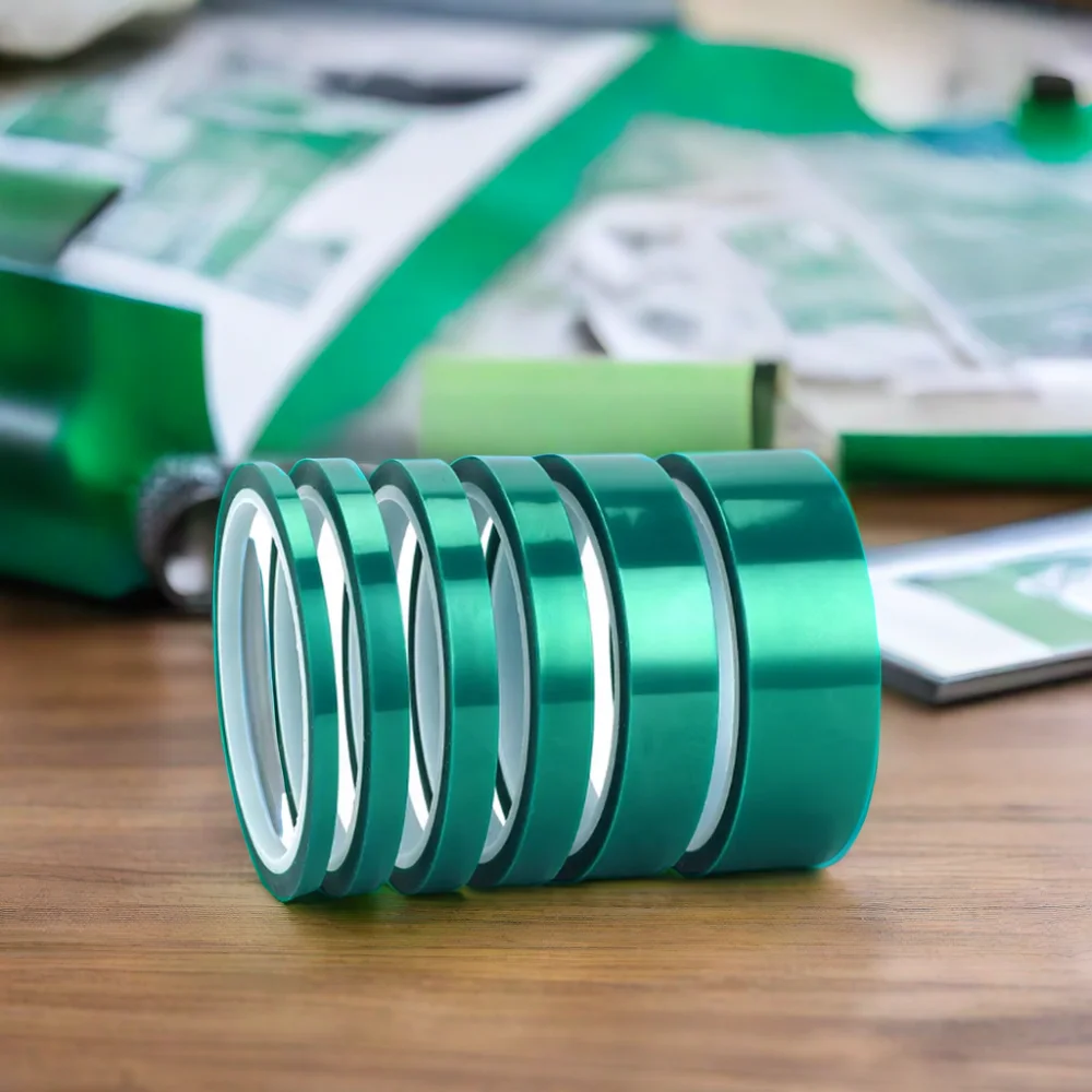 High Quality Double Sided Green PET Polyester Tape Water Activated Heat-Resistant Hot Melt Rubber Adhesive Masking High