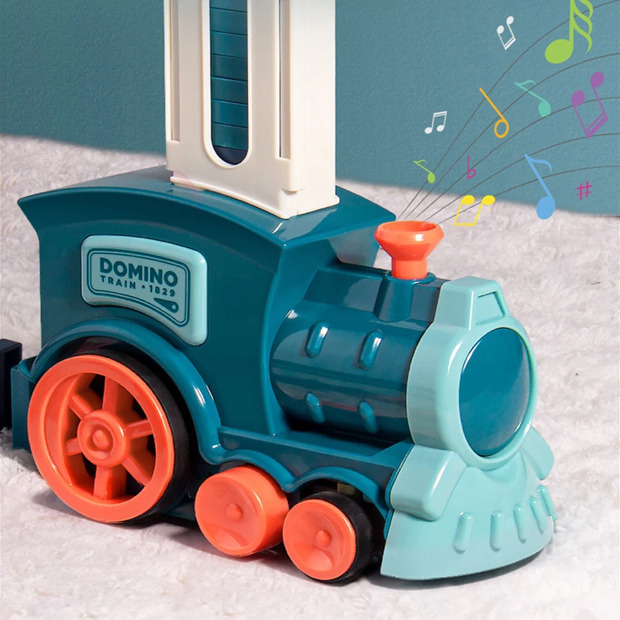 Распродажа детский игрушечный поезд домино с батареей