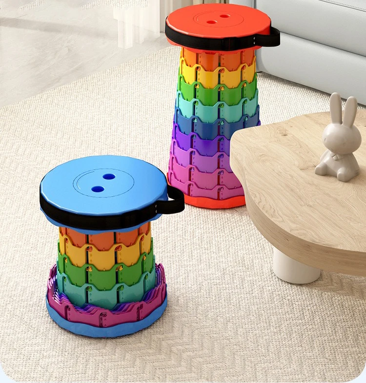 Upgraded Portable Telescopic Stool With Load Adult Adjustable Plastic Stool