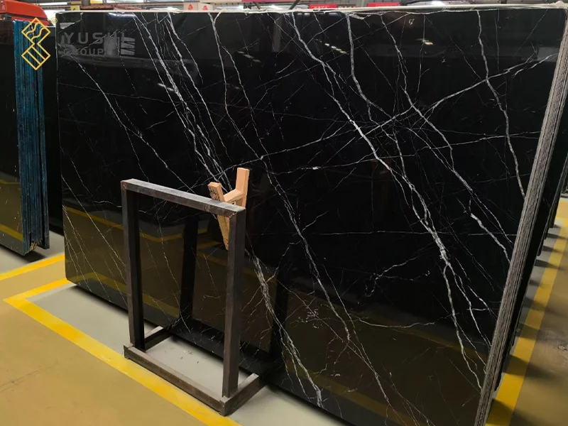 Yushi Group Marble slabs for wall and table and flooring Nero Marquina marble slabs roof tiles mexican tiles