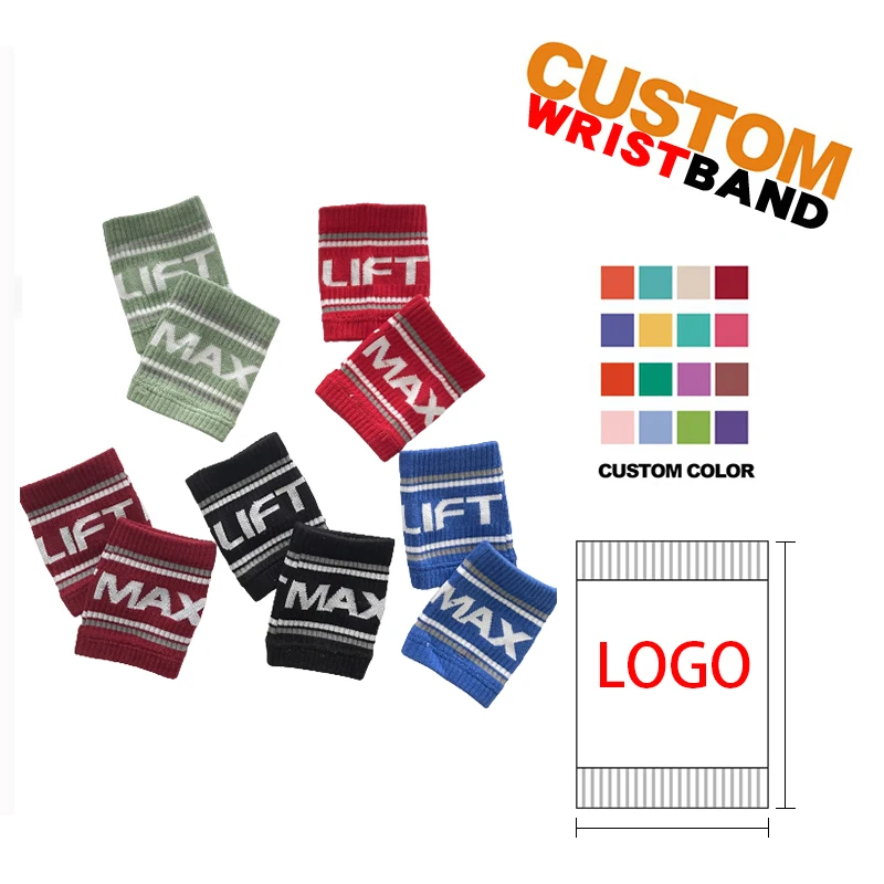 Цветные спортивные браслеты на заказ, повязки, хлопковый бандаж на запястье, поддержка запястья с логотипом