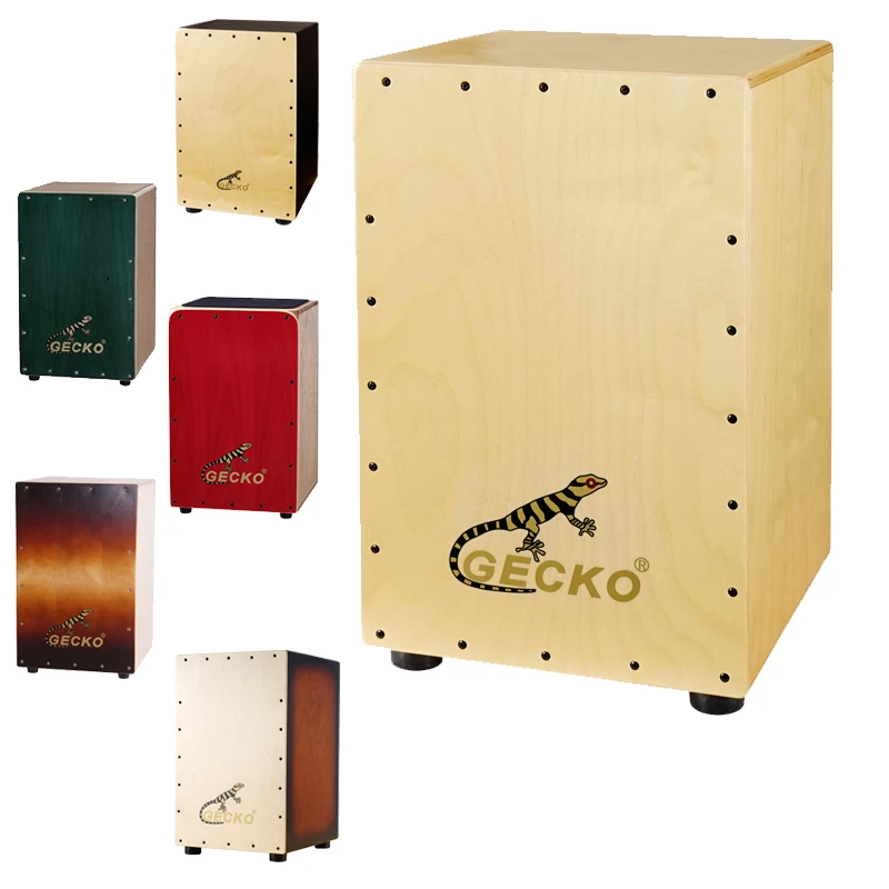Gecko CL12 Full Size Cajon Drum Steel String Percussion Instrument Wood Professional Musical Instrument Cajon Box Drum with Bag