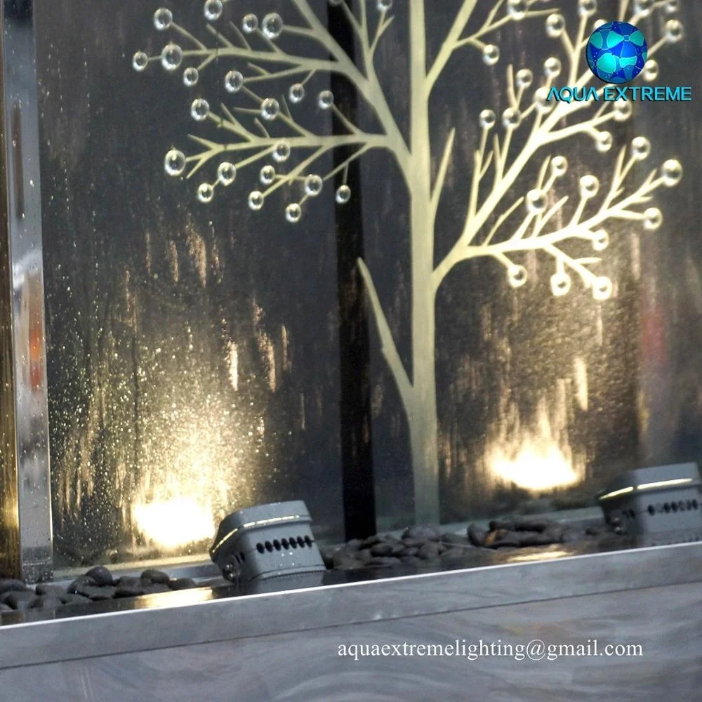 Hot Sale Luxury Intelligent Glow Waterfall Water Fountain Wall Art Water Feature Landscape For Indoor and Outdoor