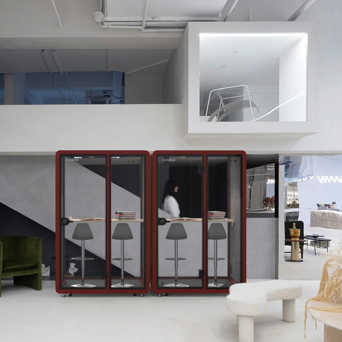 Customized acoustic pod soundproof private personal open workshop office booth