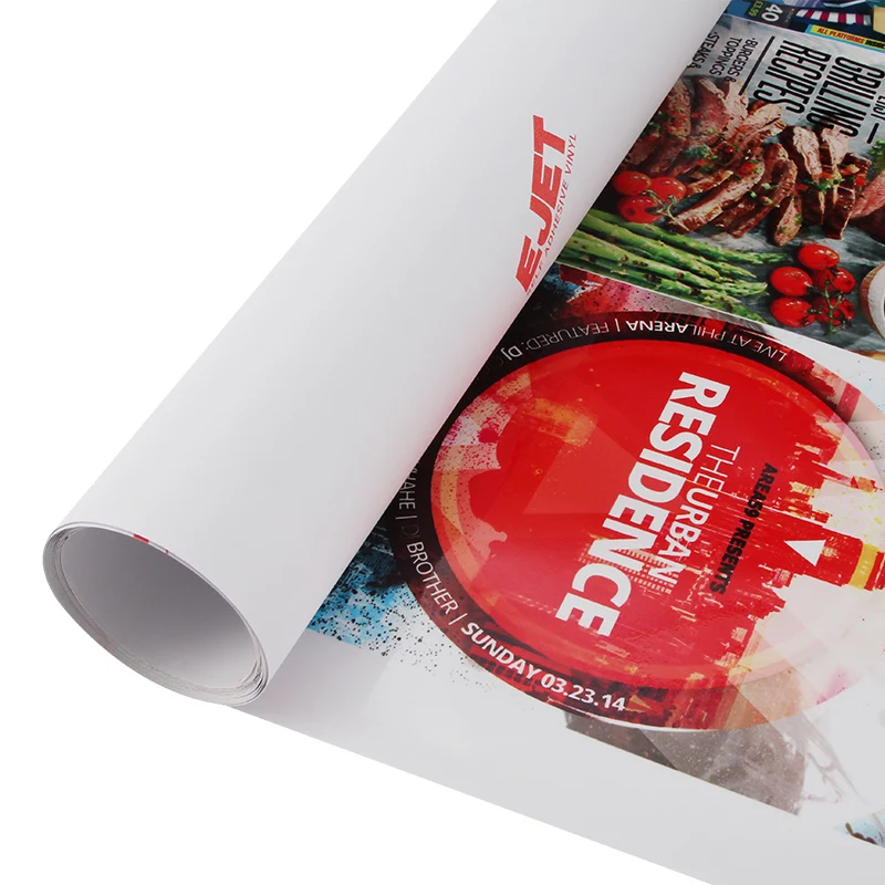 Guangzhou 100g/120g/140g/160g OEM Customizable EJET/OLFA/NIO/AD PVC Self Adhesive Vinyl Sticker for Car and Billboard