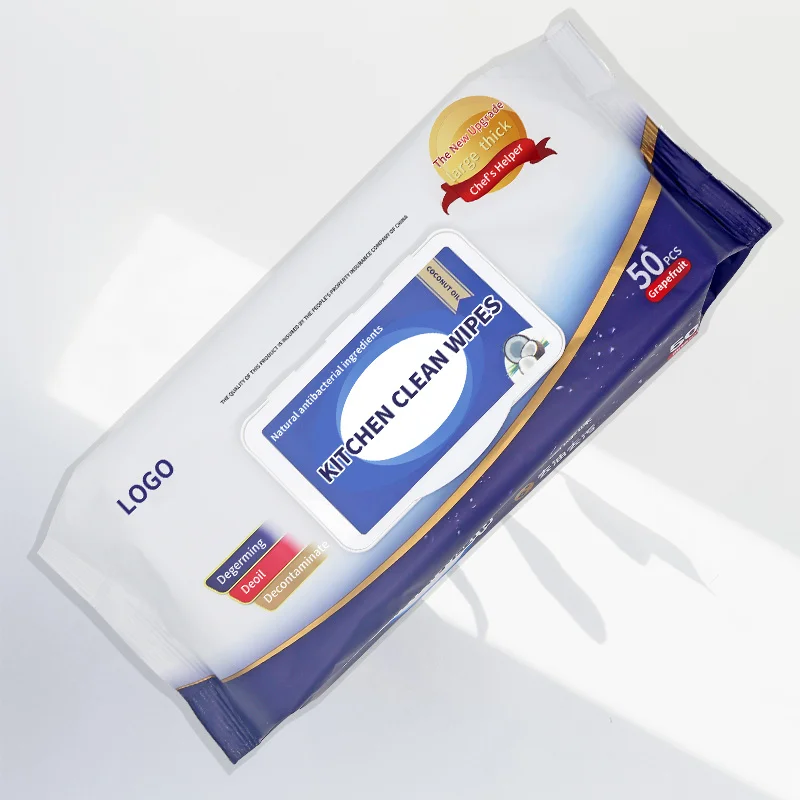 Hot Sale HUA YU Biodegradable Kitchen Wet wipe Environment Friendly Cleaning Wipes