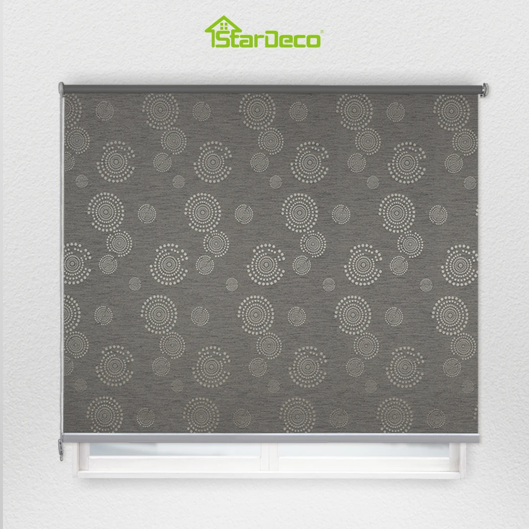 Hot Sale Sheer Roller Blind Luxury Flower Printed Roller Blinds 100% Polyester Screen Roller Blind For Kitchen