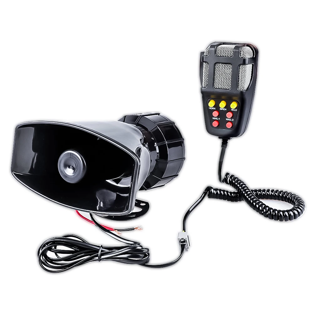 7 tone Sound 100W 12V Air Horn Megaphone Loud speaker with Microphone Car Motorcycle Auto Truck Boat Warning Alarm Siren