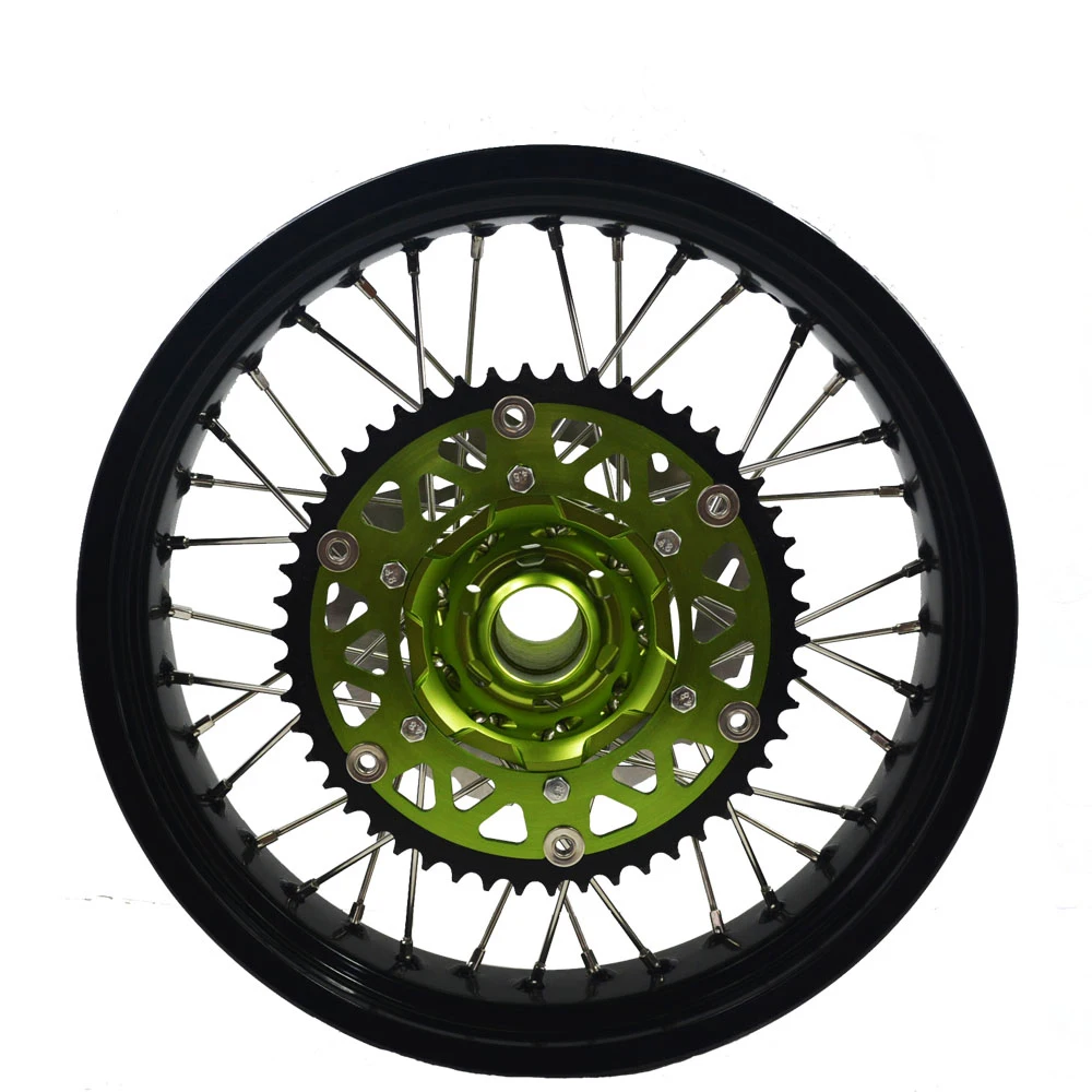 Front and rear wheels supermoto 17 inch motard motorcycle wheels set for KAWASAKI KX 250 450 KLX 450