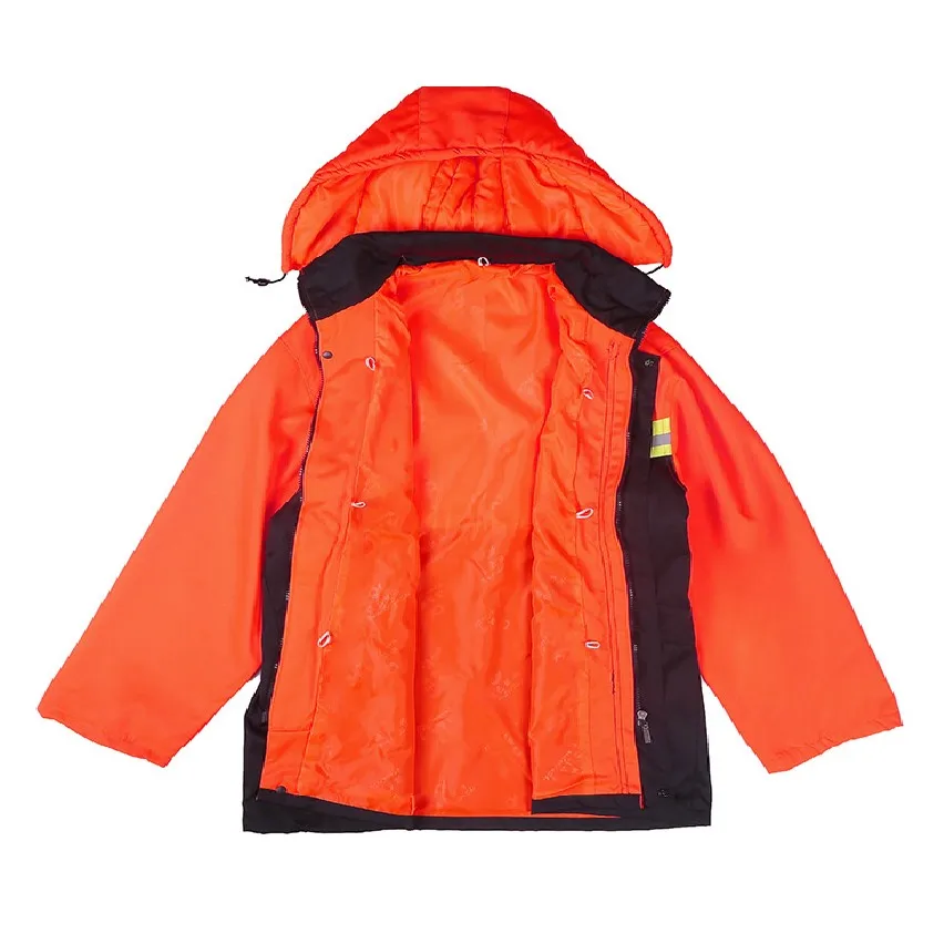 Hi-Vis Reflective Winter Wear Waterproof Rain Coat Outdoor Safety Clothing for Construction Workers & Sanitation Workers