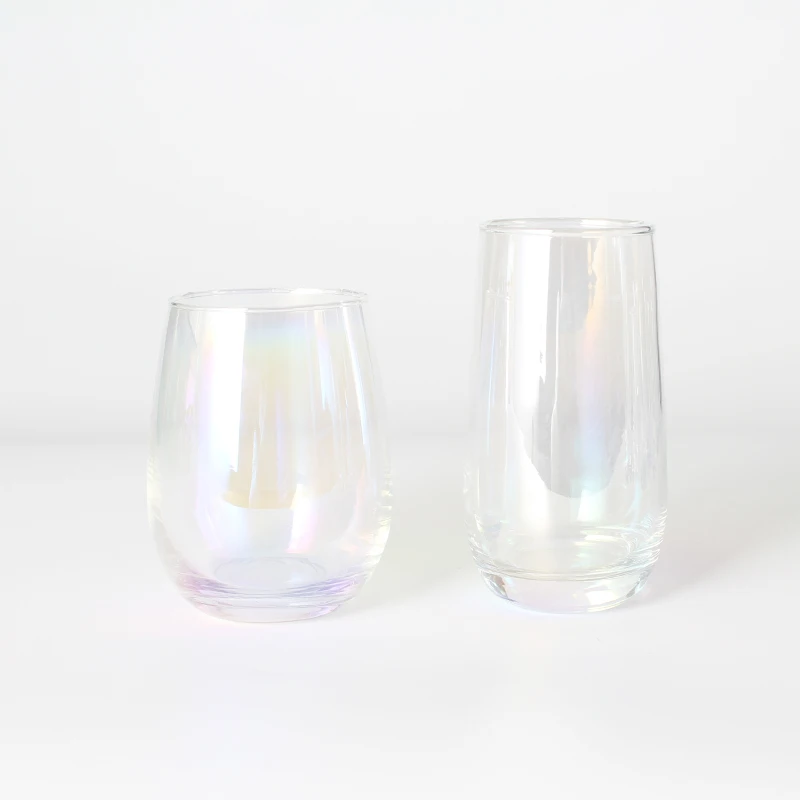 Sublimation  Beer Can Glass 16oz cups rainbow Beer Cup Cooling Liquor