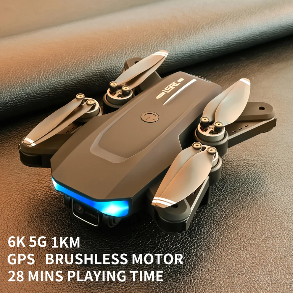 Foldable Les Photo Shoot Drone Fvp Rs 500 Gsm With Double Camera Professionnel Dron Con Luces Led 6K 5G