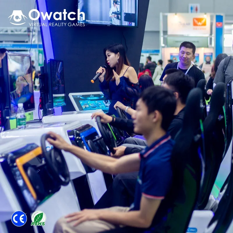 High-Income Interactive AR Racing Car Game Machine Multiplayer Indoor Entertainment Arcade Metal Construction Enhanced Augmented