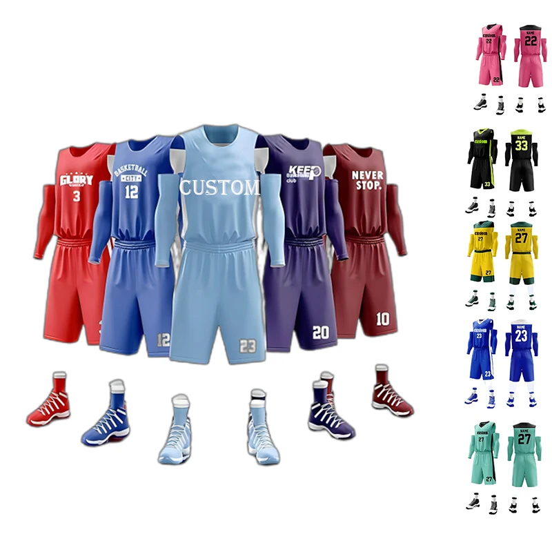 International Design Custom Sublimation Female Basketball Uniform Pink Black White Color Basketball Shirt Kids Basketball Jersey