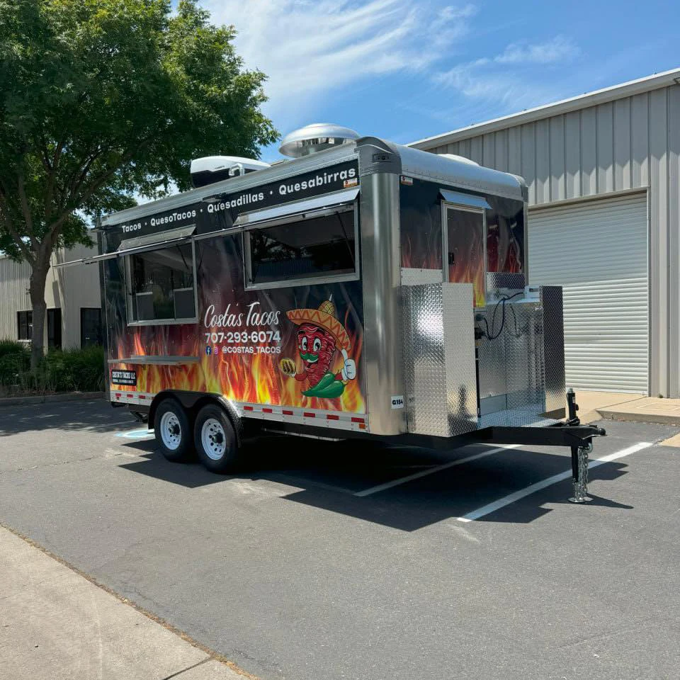 Traditional food cart chinese dishes food truck wok trailer chinese restaurant food truck
