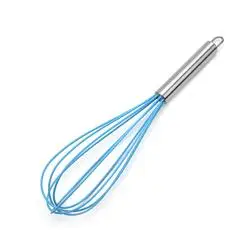 Food grade home baking utensils multicolor silicone manual egg whisk for cooking