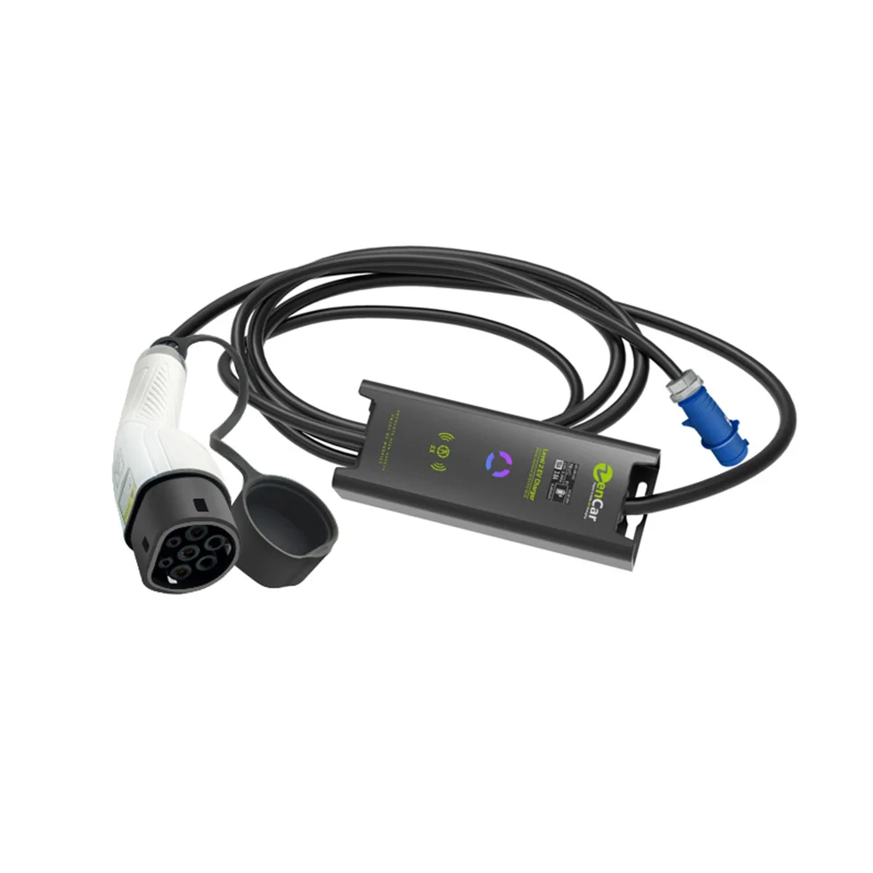 Портативное зарядное устройство для электромобилей типа 2 16 А с зарядным устройством для электромобиля, регулируемое с синей вилкой Cee