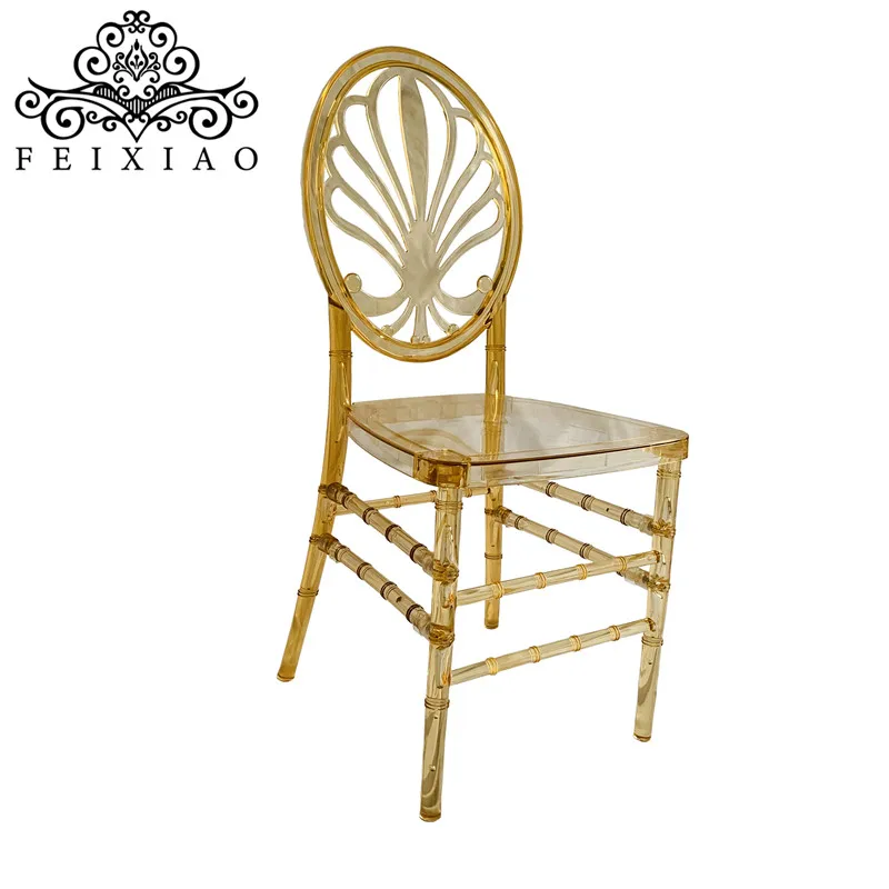 Transparent Resin Acrylic Stackable  Wedding Tiffany Chiavari Chair  for wedding and party