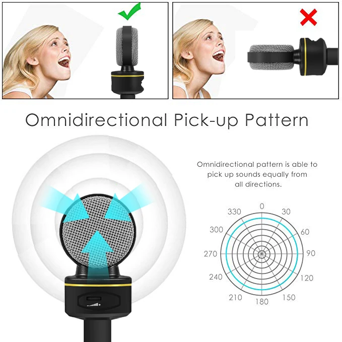 Hot SF 930 Omnidirectional Condenser Microphone Xlr Studio Microphone With Volume Control