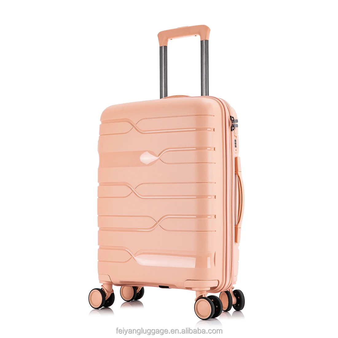 Super hot sale high Quality PP Trolley Luggage Bag 100% PP Hard shell PP newest valise for Travel Bag Luggage Sets