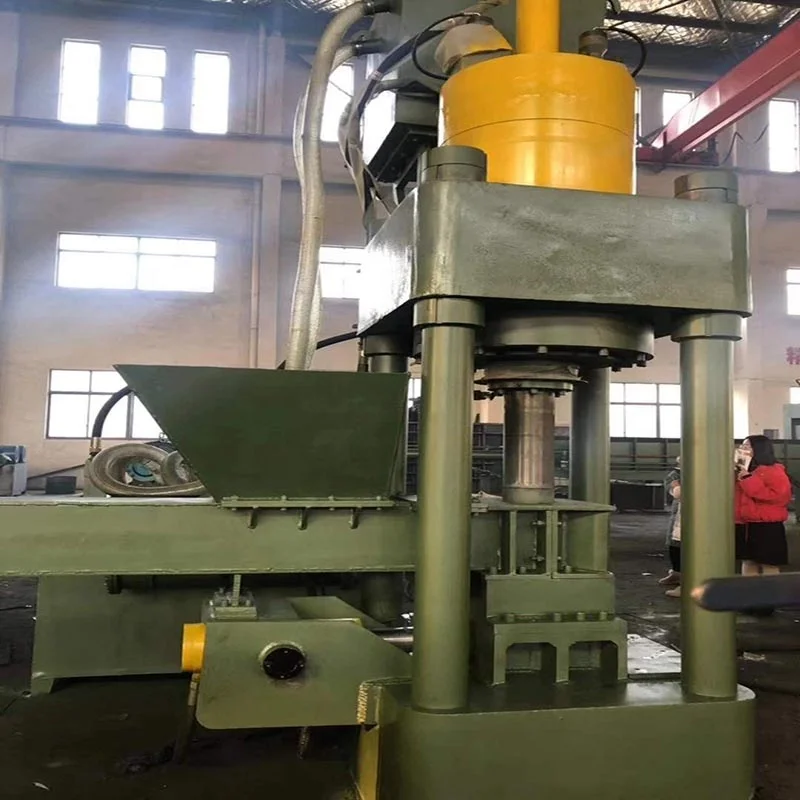 China Supplier Used Cast Iron Compress Machine Electric Vertical Cold Hydraulic Scrap Metal Press Briquette Machine