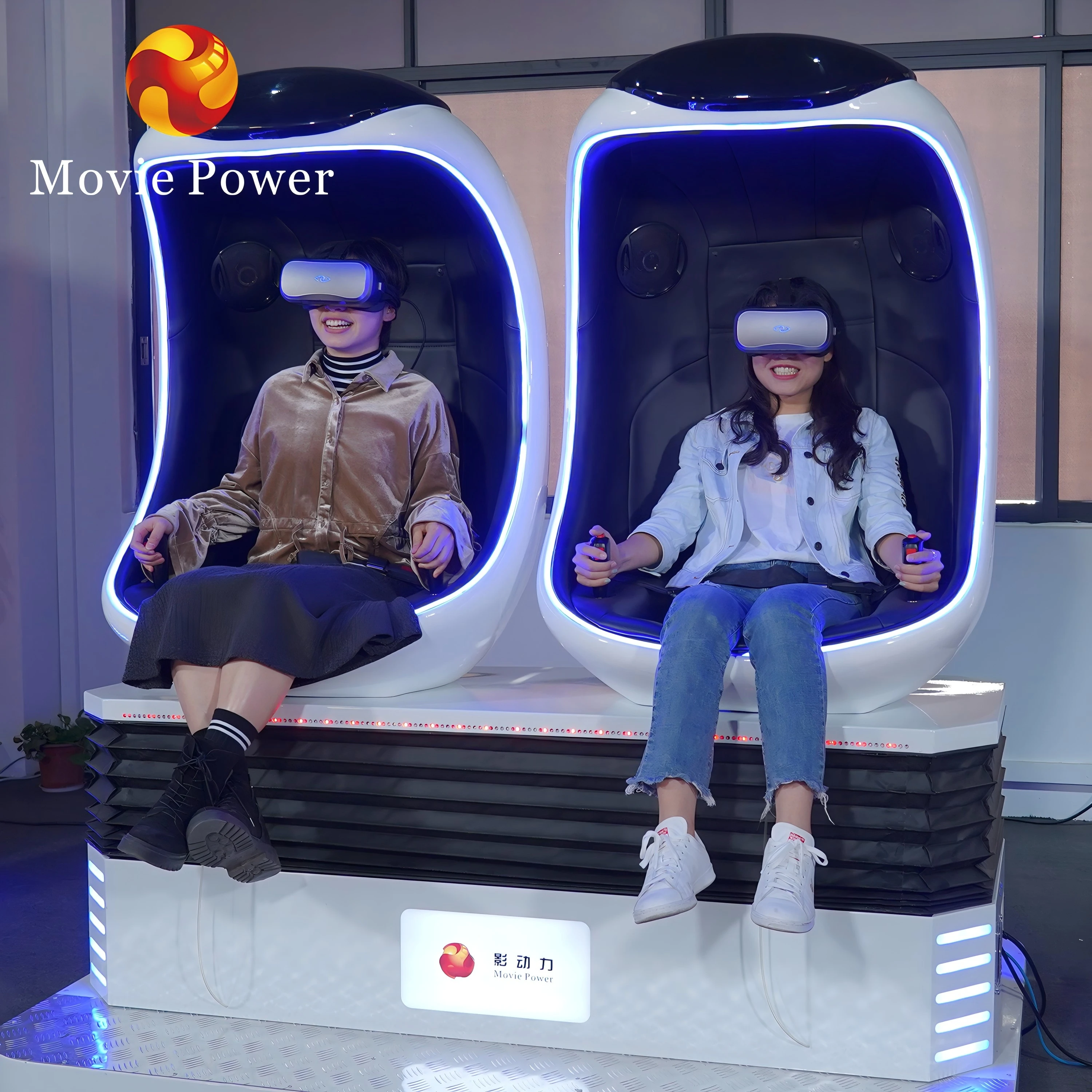 New Movies Indoor 9D VR Egg Chair Motion Cinema Virtual Reality Simulation Amusement Park Rides Arcade Game Machine